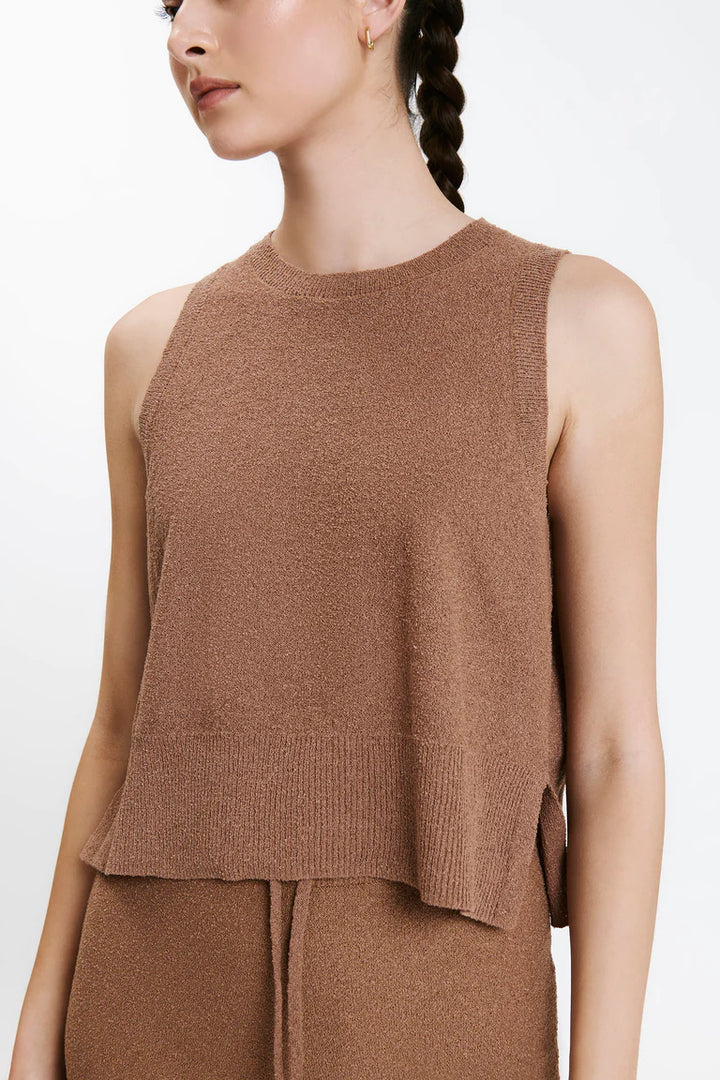 Binx Cropped Tank- Fudge