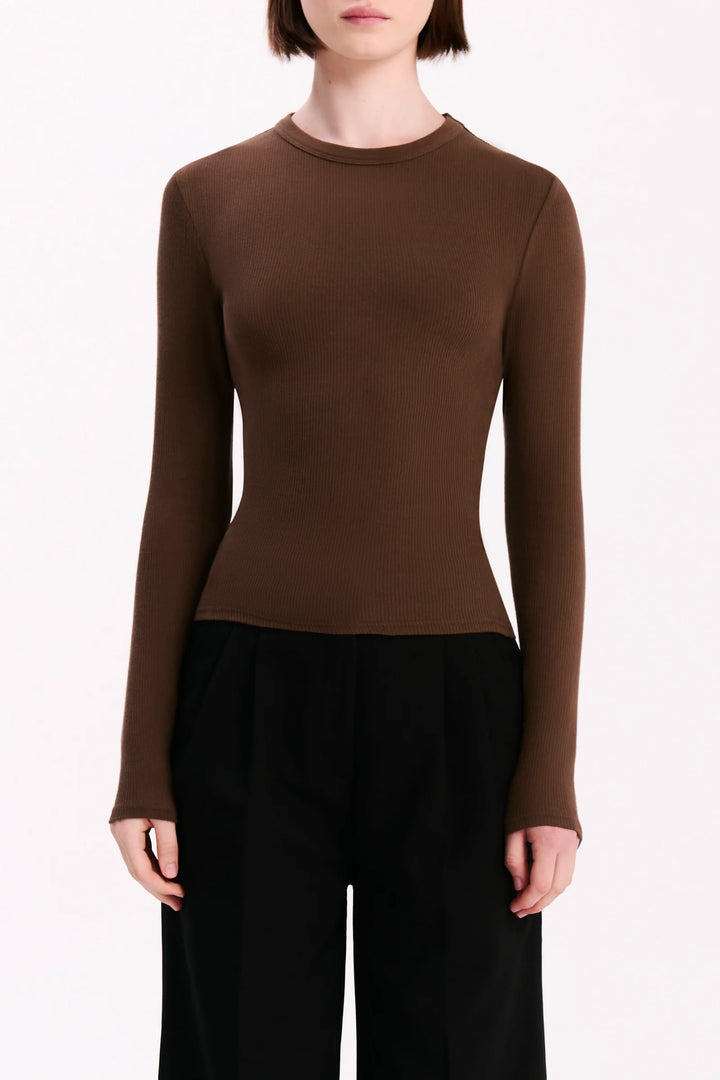 Organic Rib LS Tee - Cola