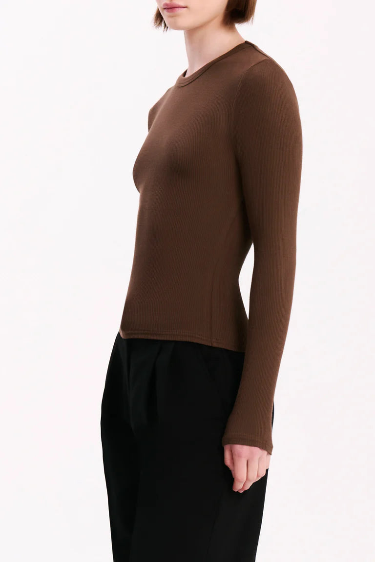 Organic Rib LS Tee - Cola