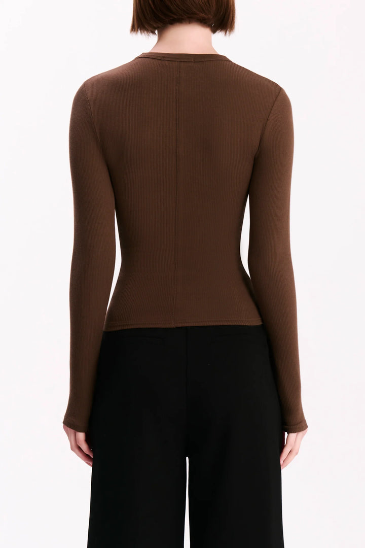 Organic Rib LS Tee - Cola