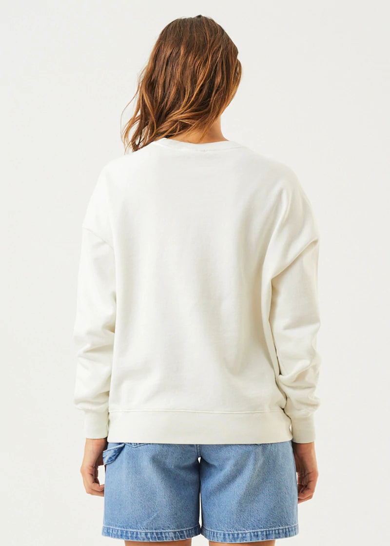 Dua Recycled Slouchy Crew Neck- Off White