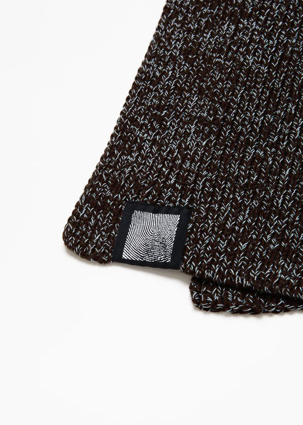 Solace Unisex Organic Knitted Scarf - Coffee