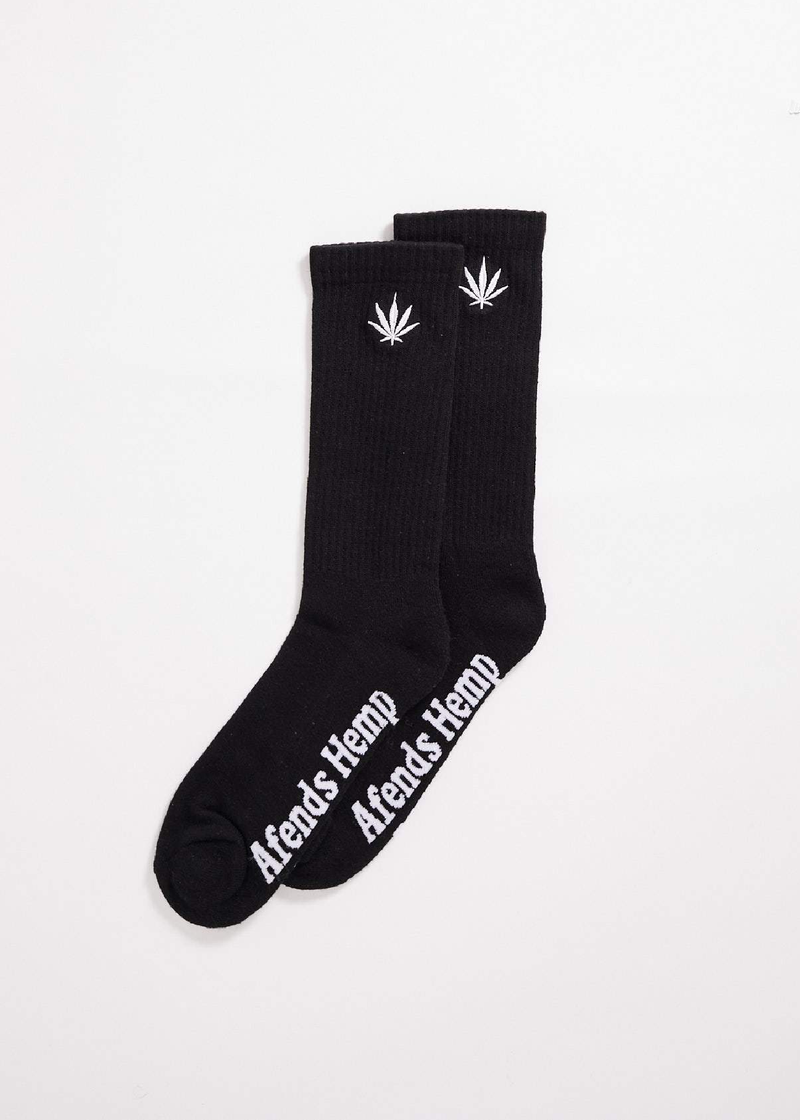 Happy Hemp Socks- Black