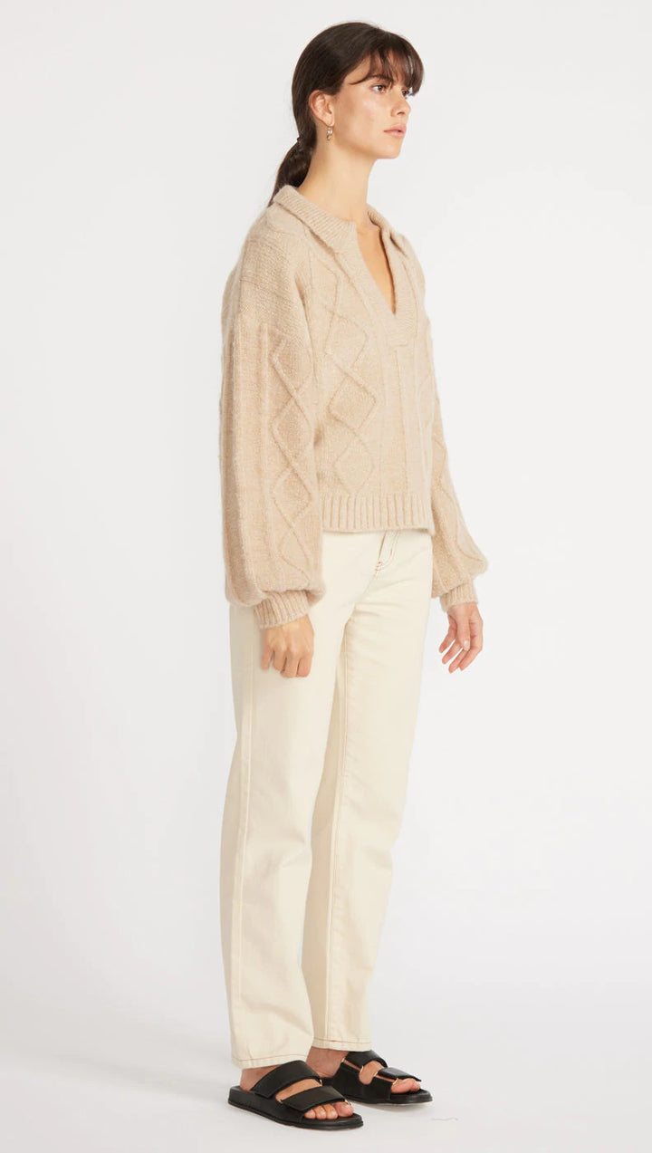 Norma Collared Jumper - Natural