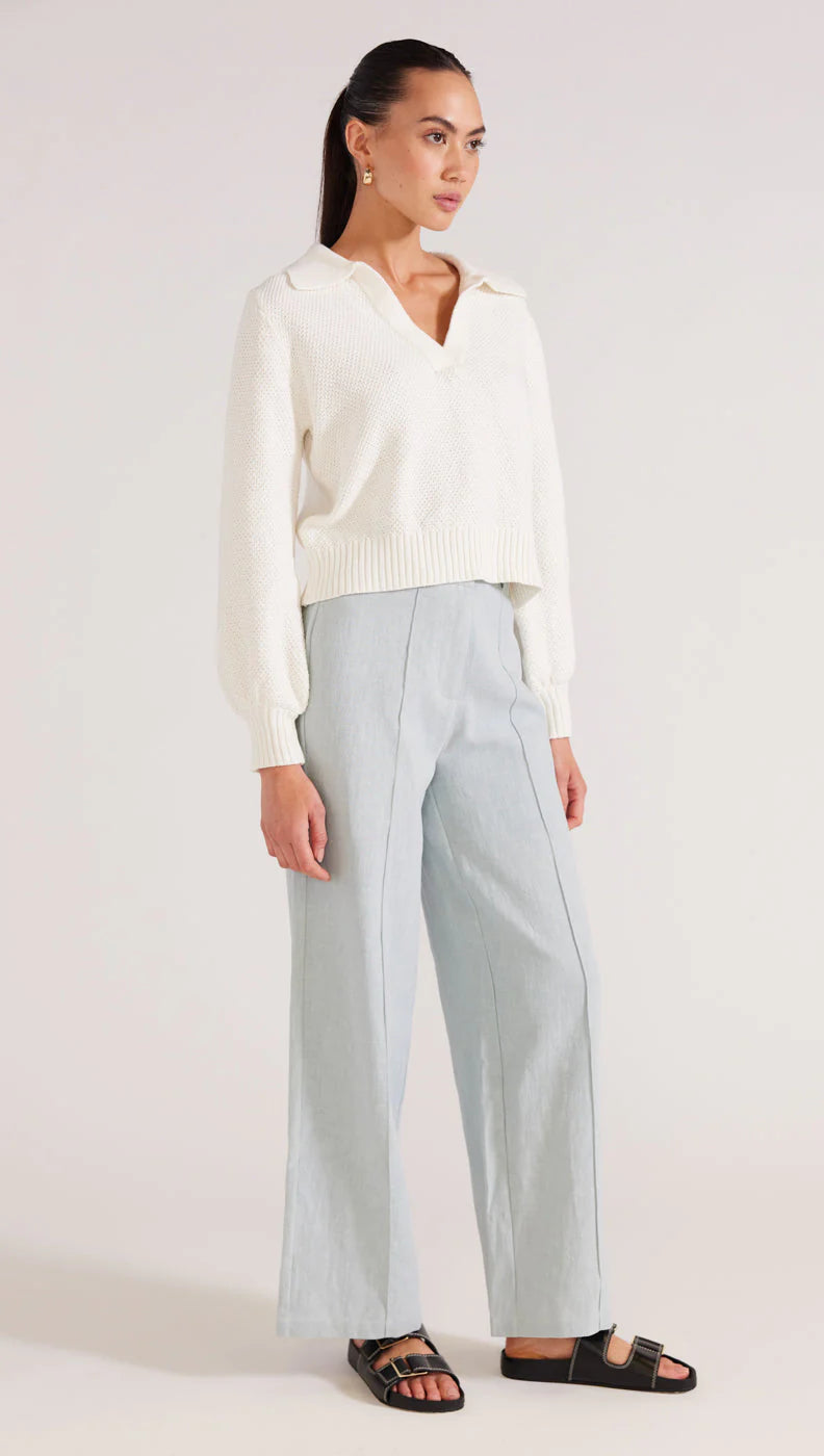 Orson Collared Jumper - White