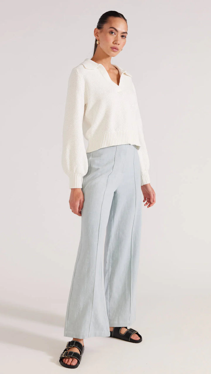 Orson Collared Jumper - White