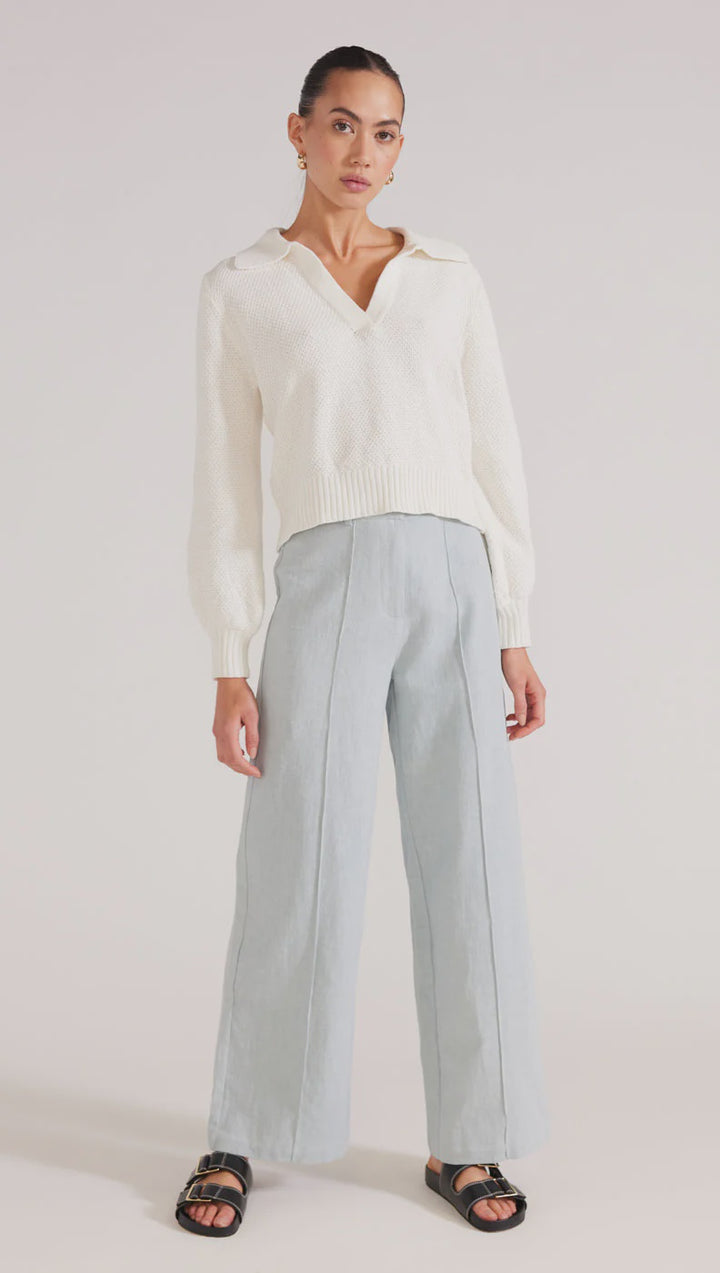 Orson Collared Jumper - White