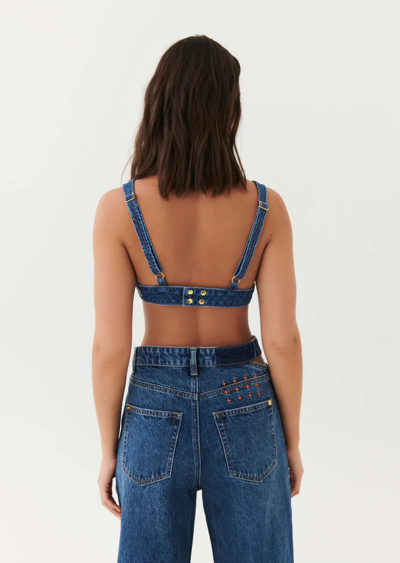 KSUBI X PE NATION Bra Runaway- Denim