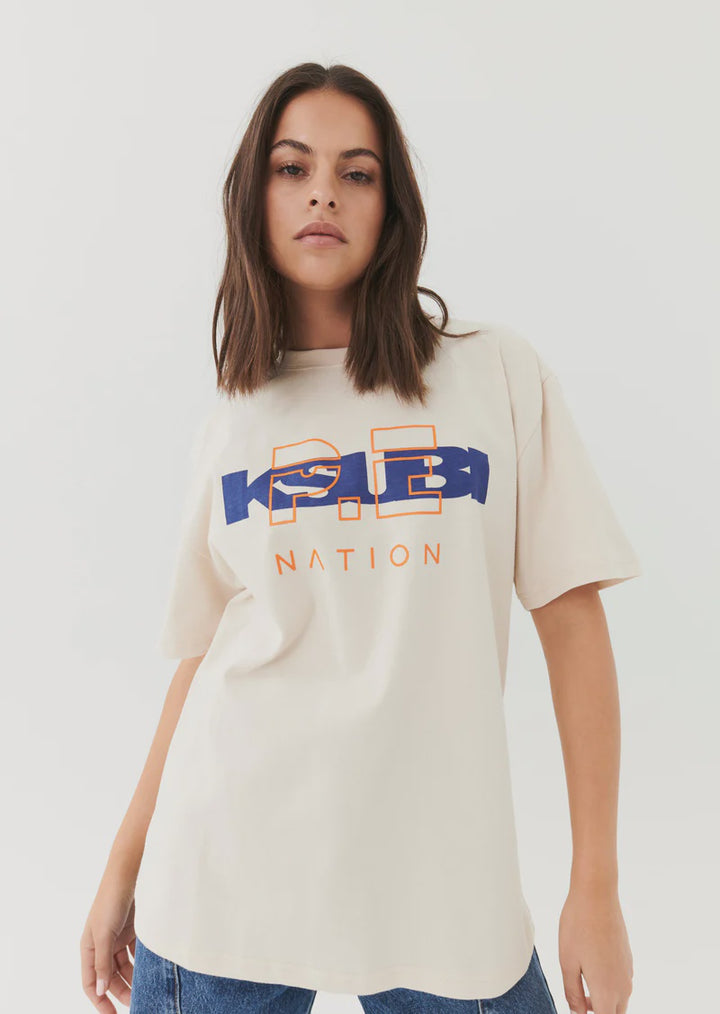 KSUBI X PE NATION Ecru Tee- Optic White