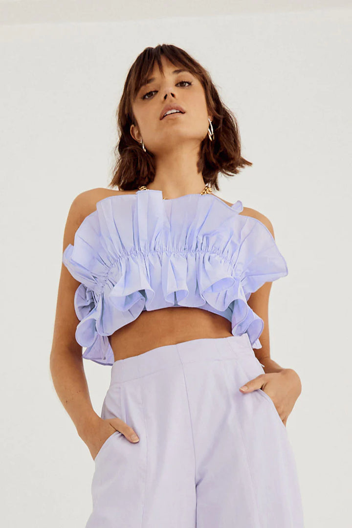 Rapture Crop Bodice-Pale Peri