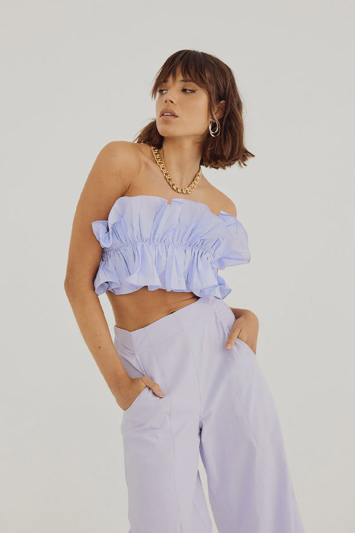 Rapture Crop Bodice-Pale Peri