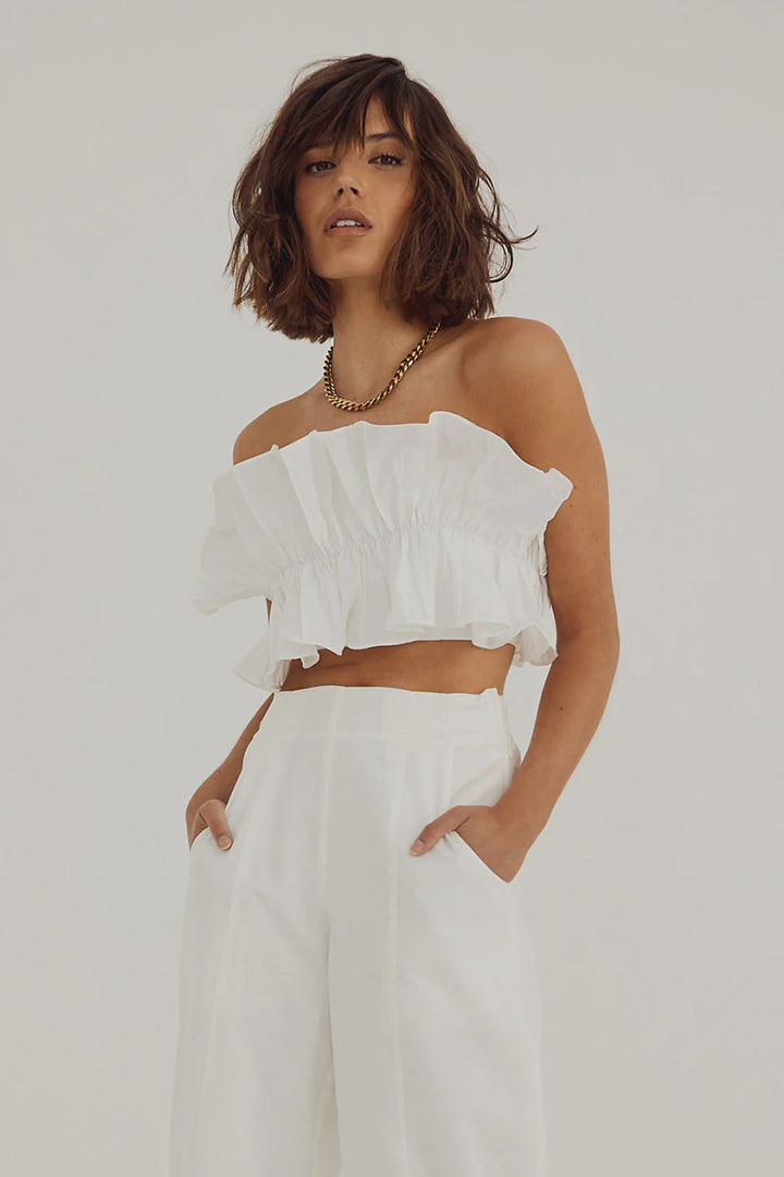 Rapture Crop Bodice- White