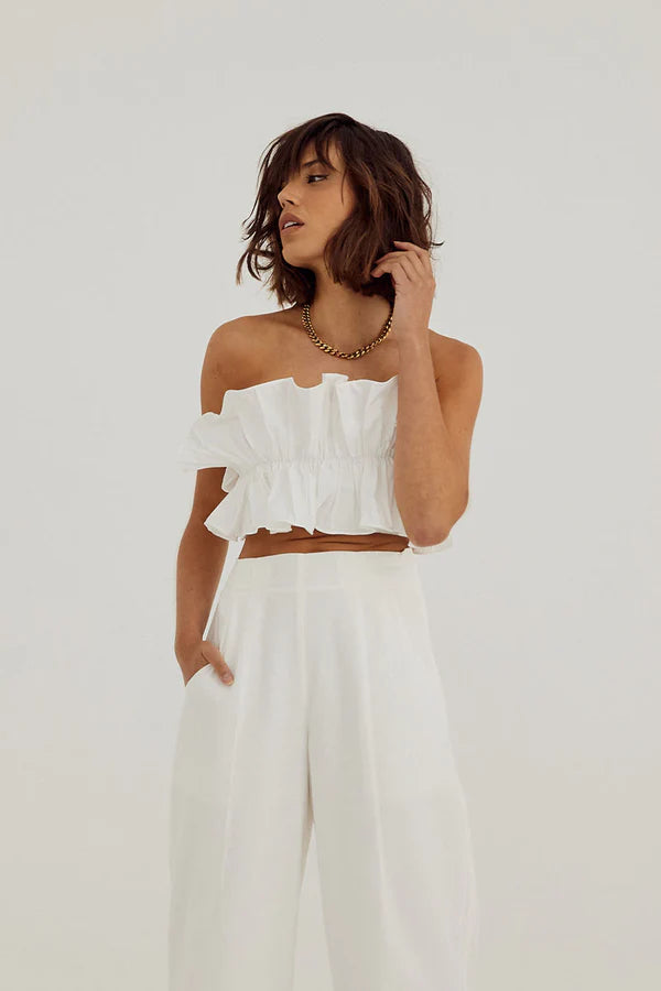 Rapture Crop Bodice- White