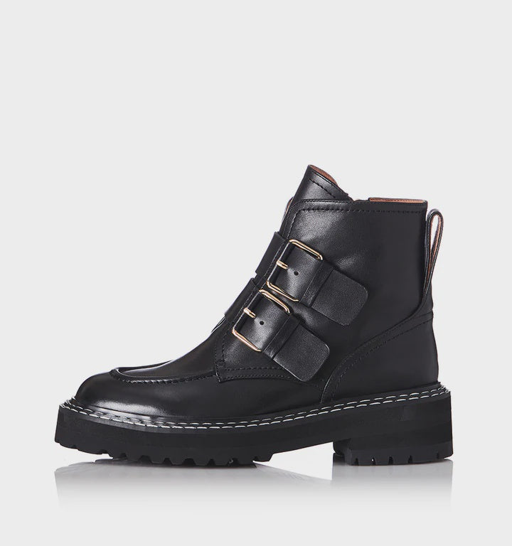 Roxy Ankle Boot - Black Leather