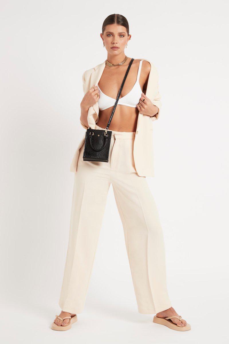 Sky Mini Tote Bag - Black Croc/Gold