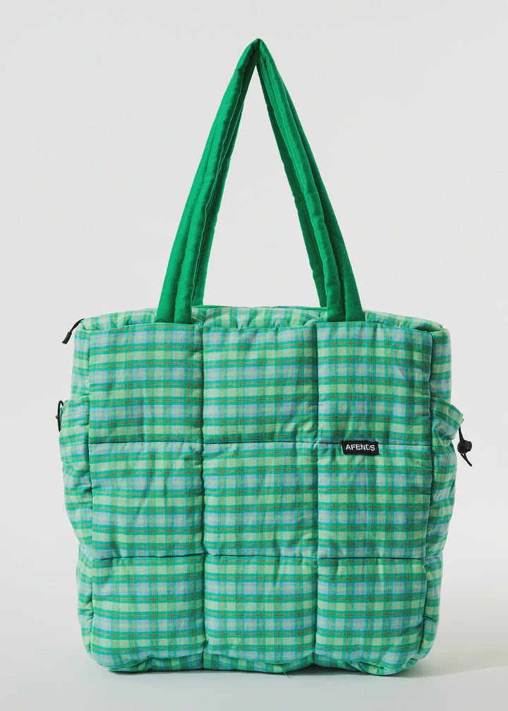Tully Hemp check Puffer Bag - Forest Check