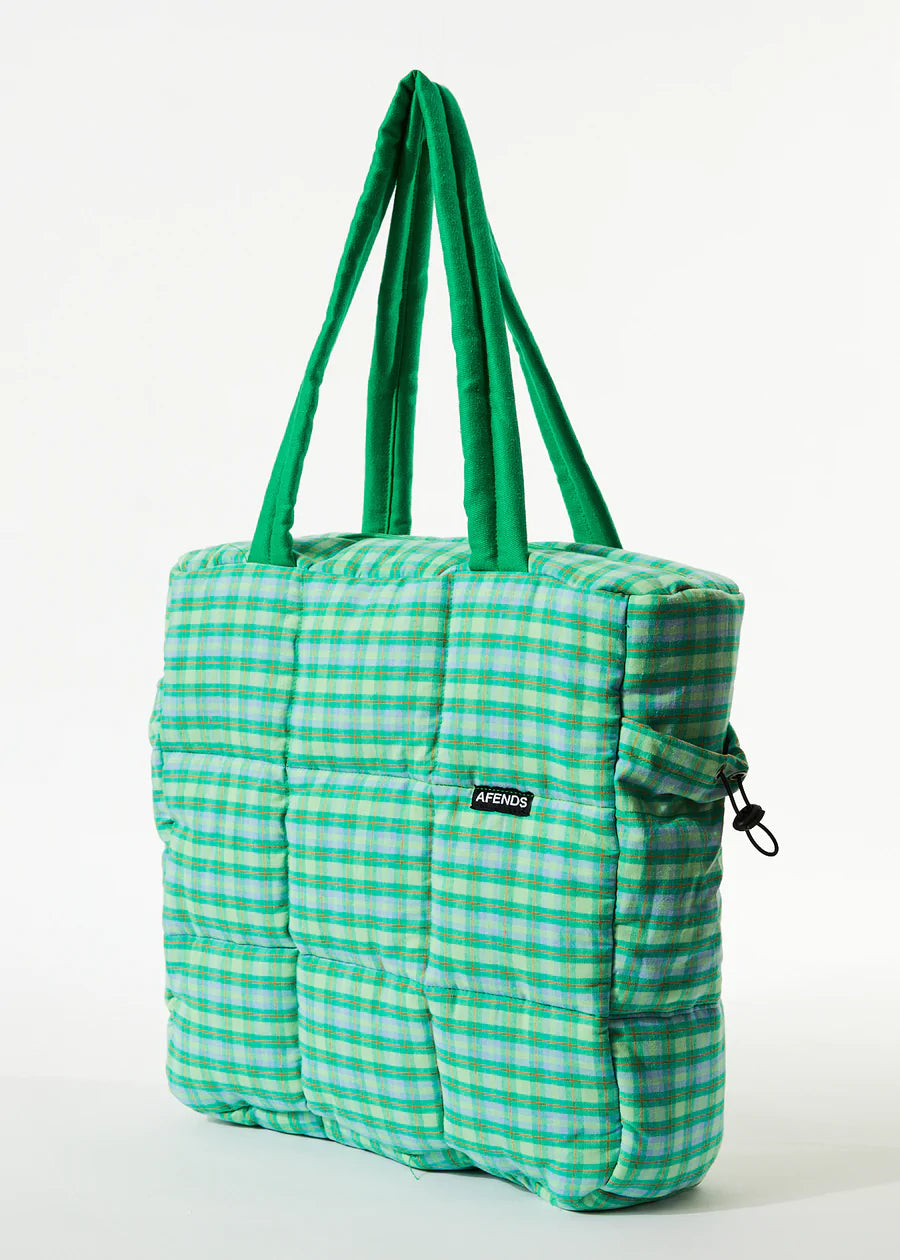 Tully Hemp check Puffer Bag - Forest Check