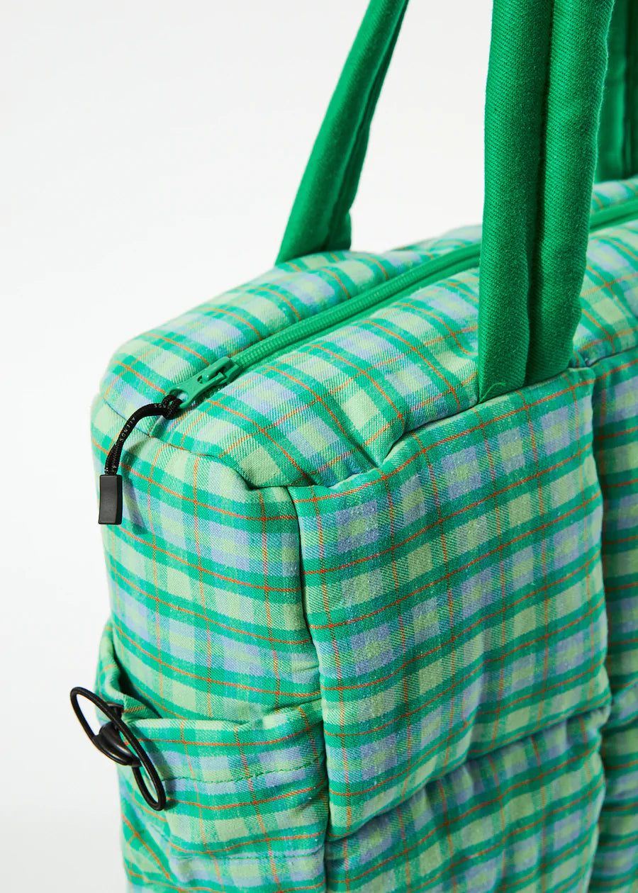 Tully Hemp check Puffer Bag - Forest Check