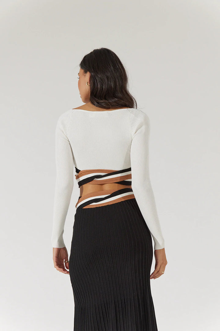 Inertia Knit Crop - All Sort Of White