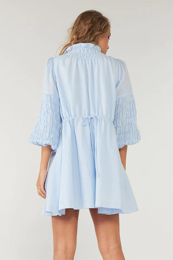 Assure Smock Dress - Blue Ice