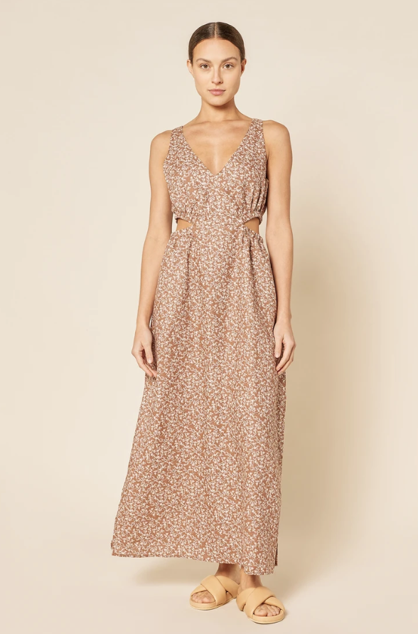 Alina Cut Out Maxi Dress - Persian Floral