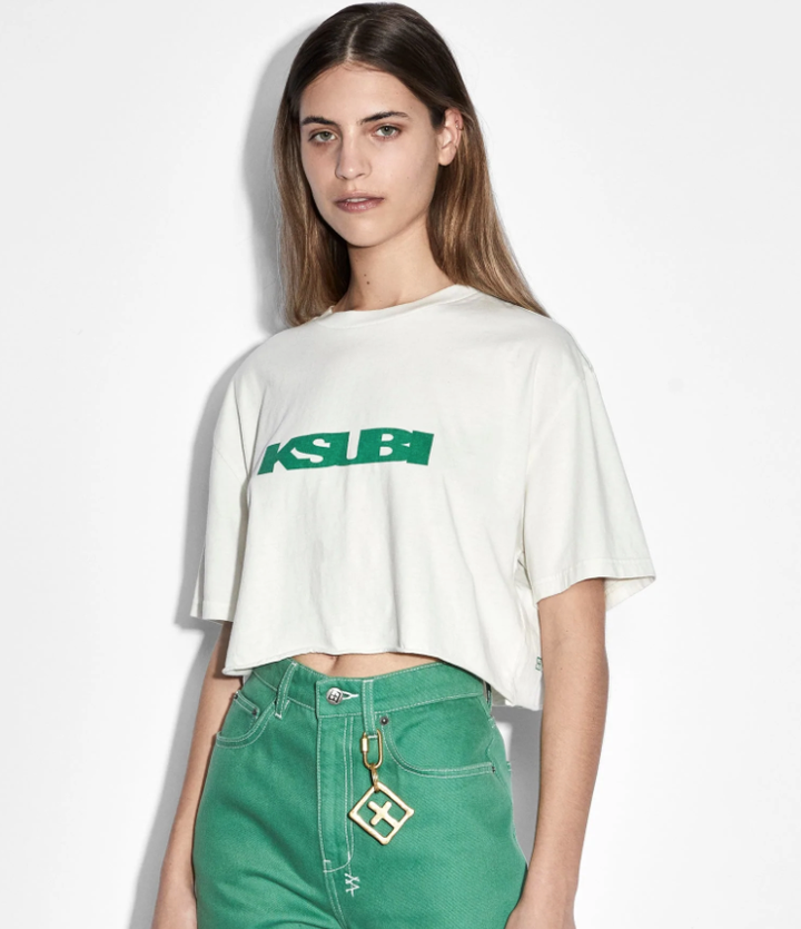 Sott Cropped Oh G SS Tee Bleach- Off White
