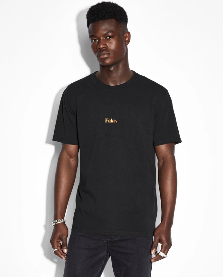 Fake Kash Ss Tee - Black Orange