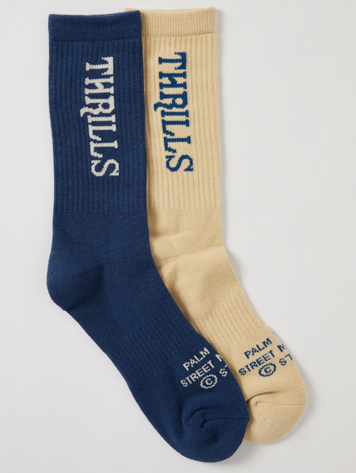 Healing Rays 2 Pack Sock - Botanical Blue/Pavement