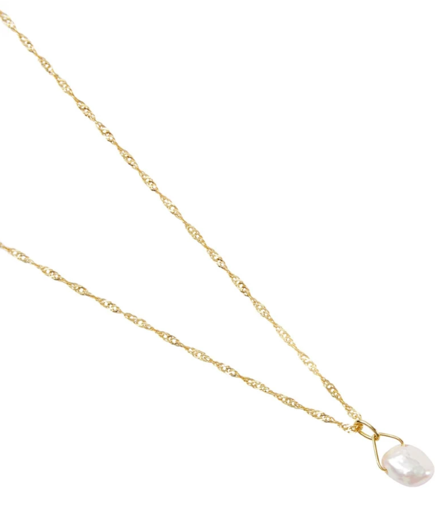 Lexi Necklace - Yellow Gold Pearl