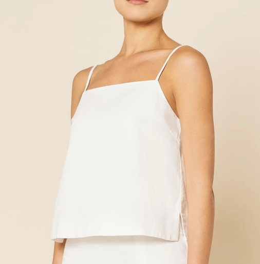 Breanna Linen Cami - White