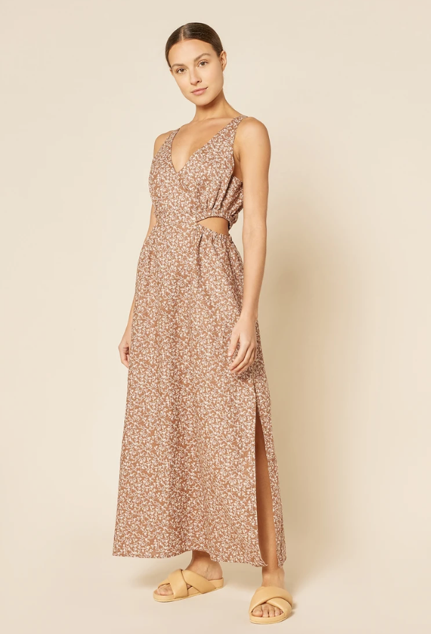 Alina Cut Out Maxi Dress - Persian Floral