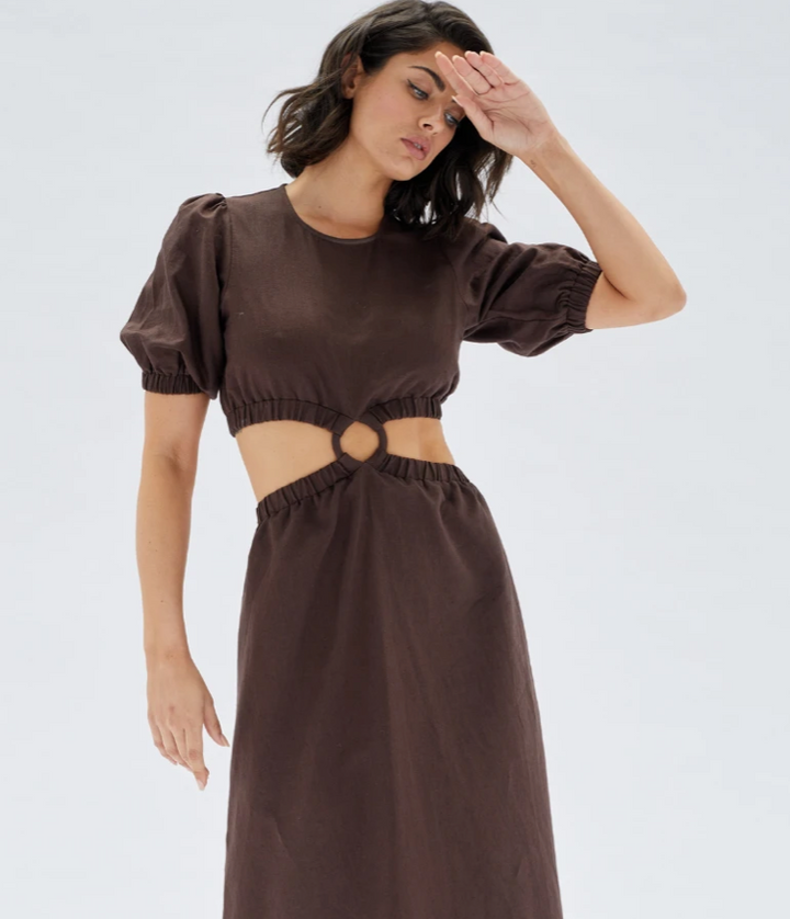 Kenitra Midi Dress - Chocolate