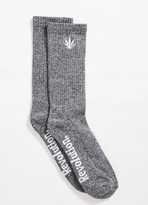 White Noise Hemp Socks One Pack - Black Speckle