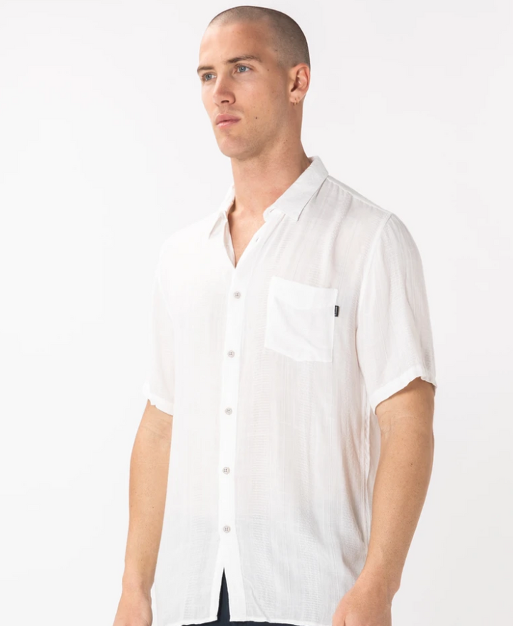 Holiday Shirt - White Jacquard