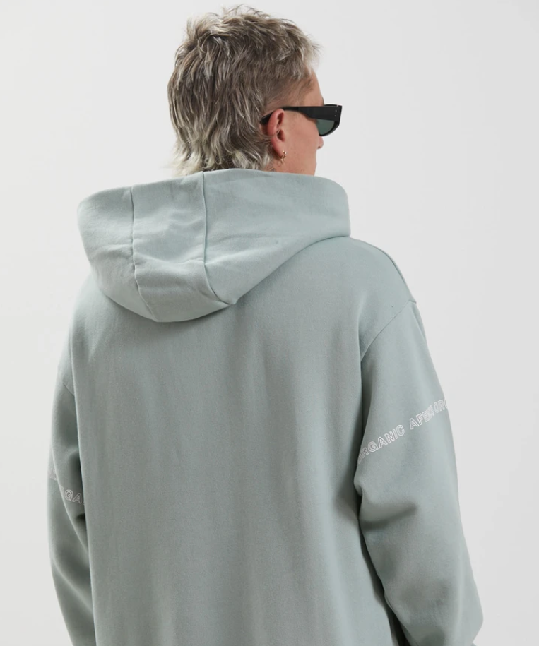 Boundary Unisex Organic Pull On Hood - Smoke Green