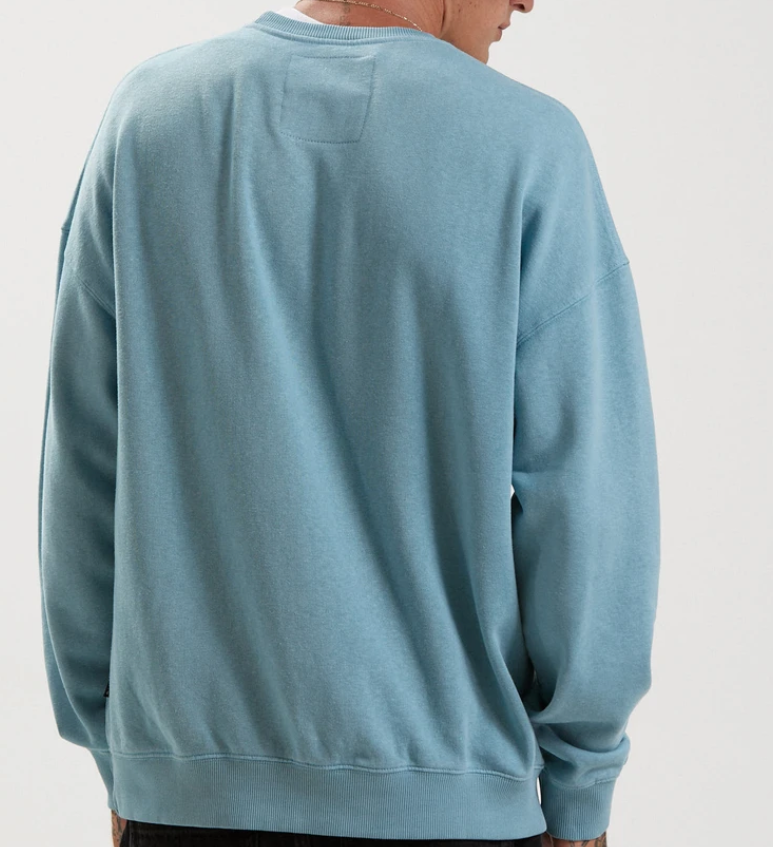 Cadet Hemp Dropped Shoulder Crew - Marine