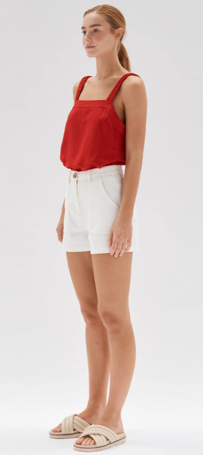 Nora Denim Shorts - Off White
