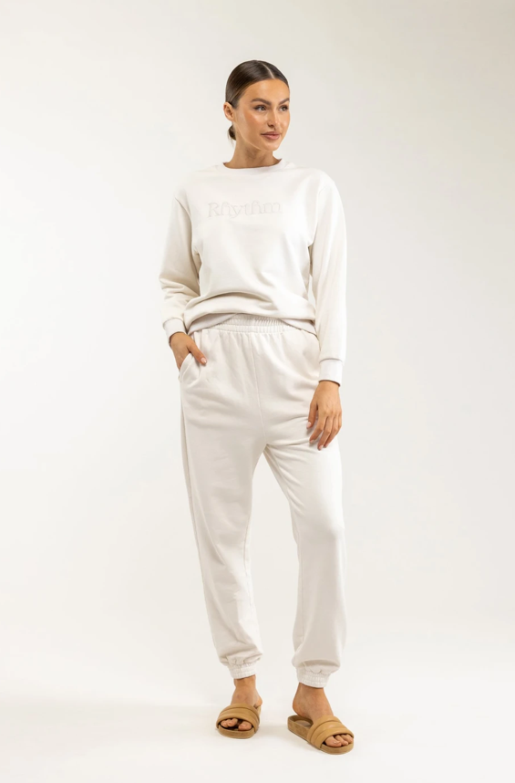 Riki Overdye Fleece Crew - Off White