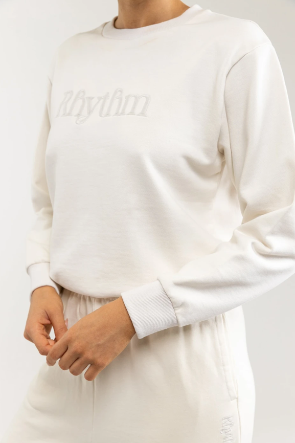Riki Overdye Fleece Crew - Off White