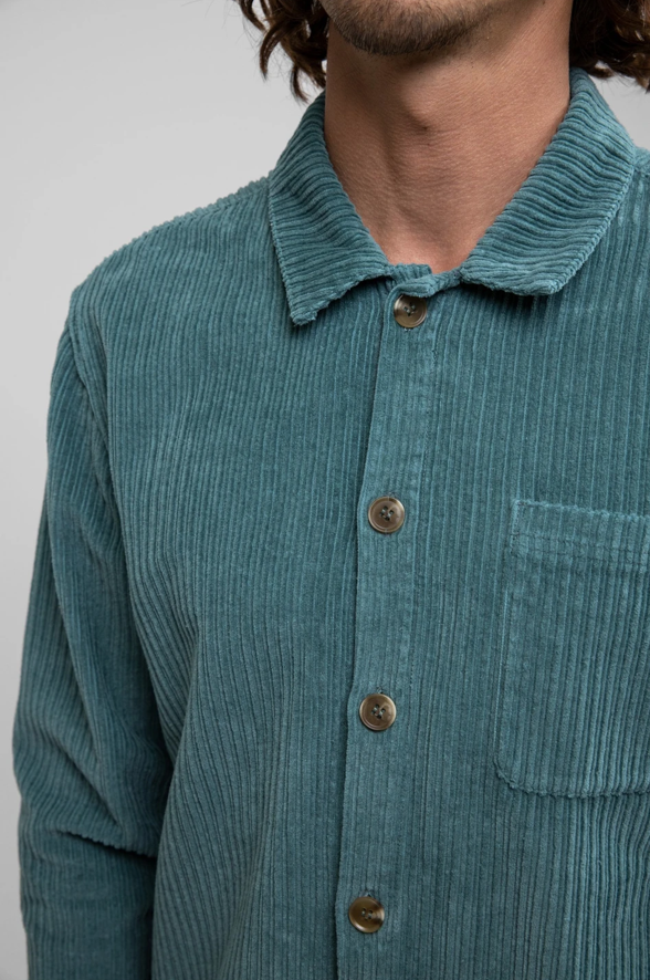 Corduroy Long Sleeve Shirt - Sea Green