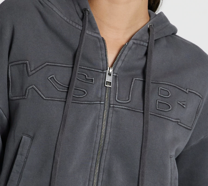 Sott Zip Through Hoodie - Charcoal