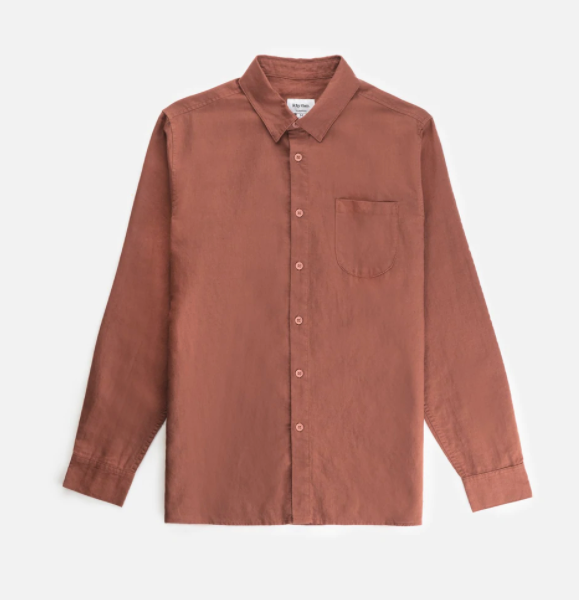 Classic Linen LS Shirt - Baked Clay