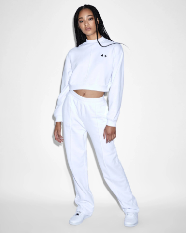 Nimbus Cropped Sweat - White