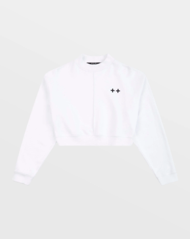 Nimbus Cropped Sweat - White