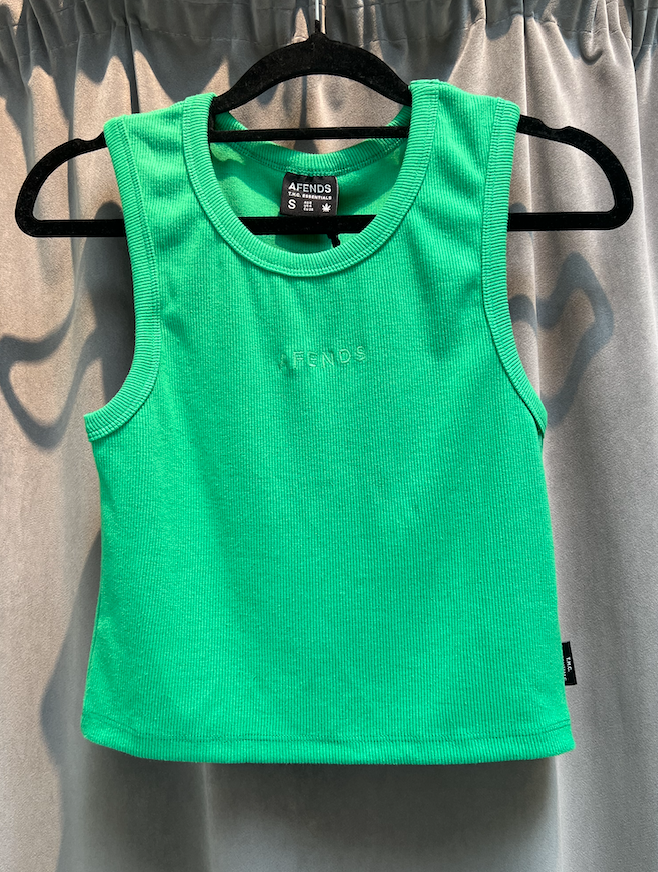 Jassy Hemp Rib Singlet - Forest