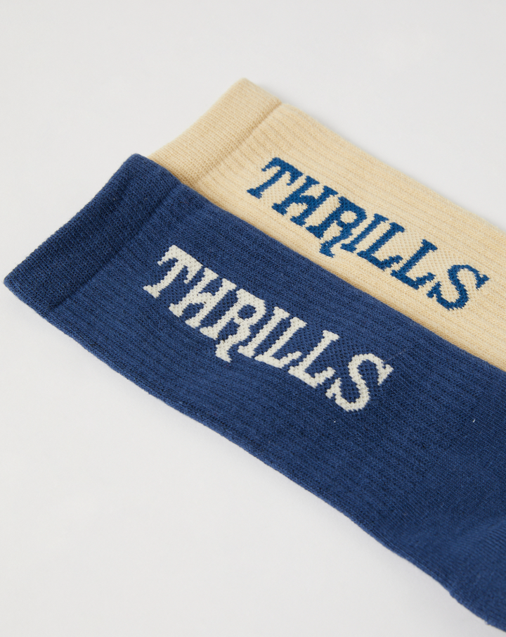 Healing Rays 2 Pack Sock - Botanical Blue/Pavement