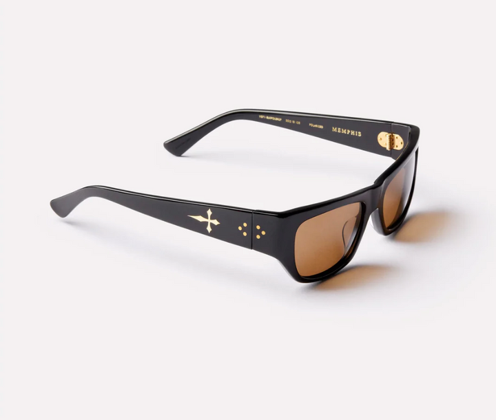 Epøkhe Memphis Sunglasses - Black Polished/Bronze Polarized