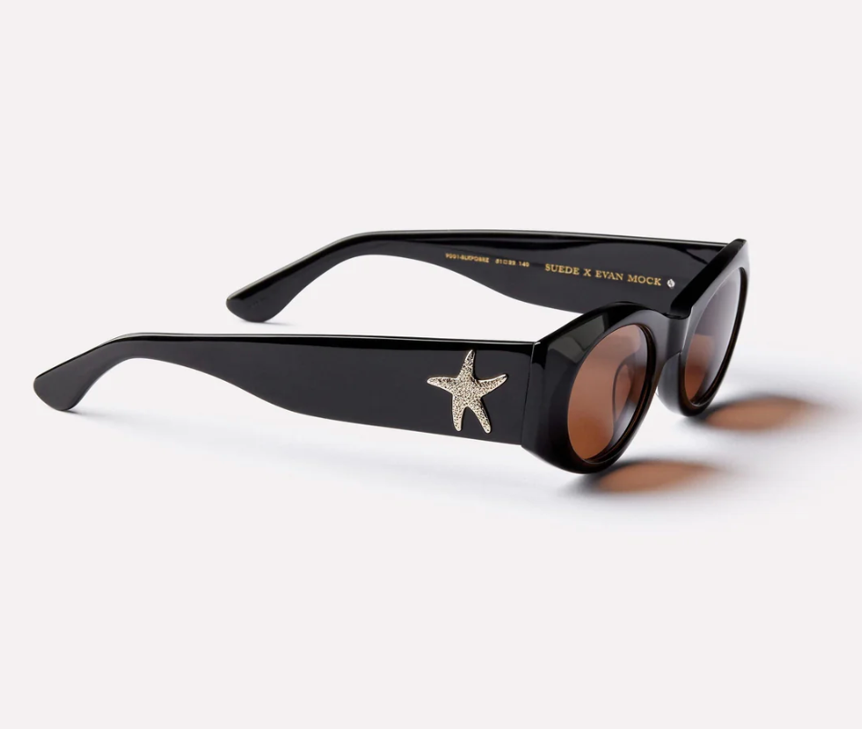 Suede - Black Polished/Bronze Amber