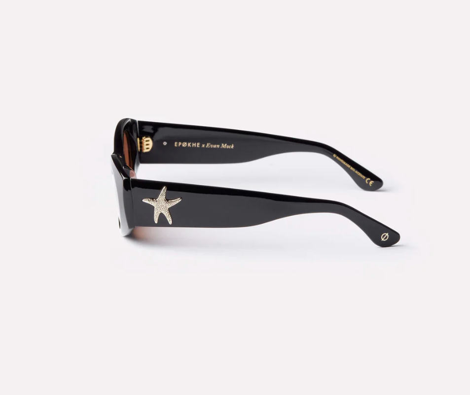 Suede - Black Polished/Bronze Amber