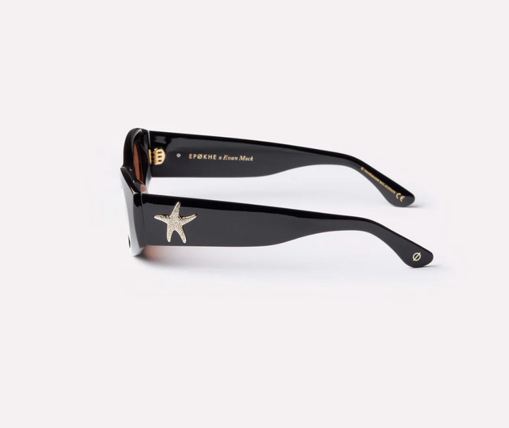 Suede - Black Polished/Bronze Amber